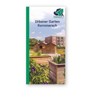 Das Bild zeigt das Titelbild des Flyers zum urbanen Gärtnern im Rahmen des Projektes "Erlebensraum Lippeaue"