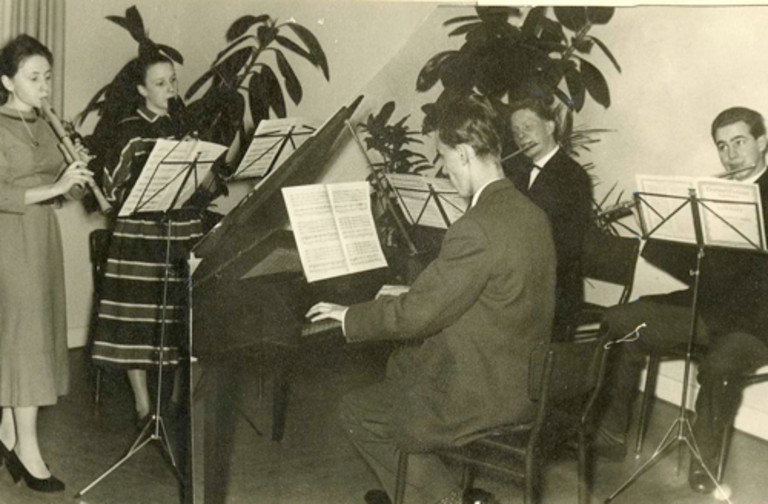 Generalprobe zur Eröffnung der Musikschule an der Südstraße 1958