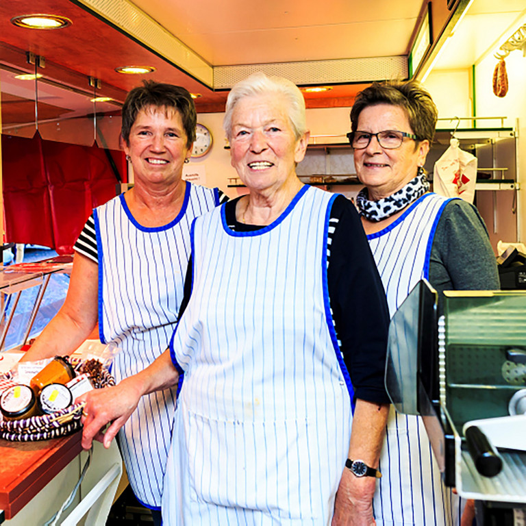 Team von Fleischerei Lechtermann (ehem. Kolata) auf dem Wochenmarkt 