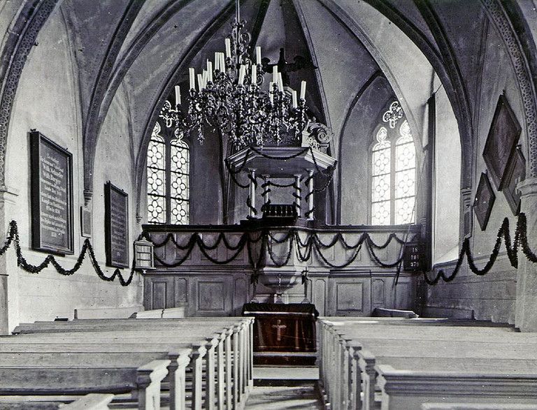 Innenansicht der Jakobuskirche mit Blick nach Osten 