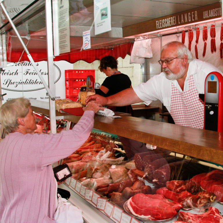 Verkauf auf dem Wochenmarkt