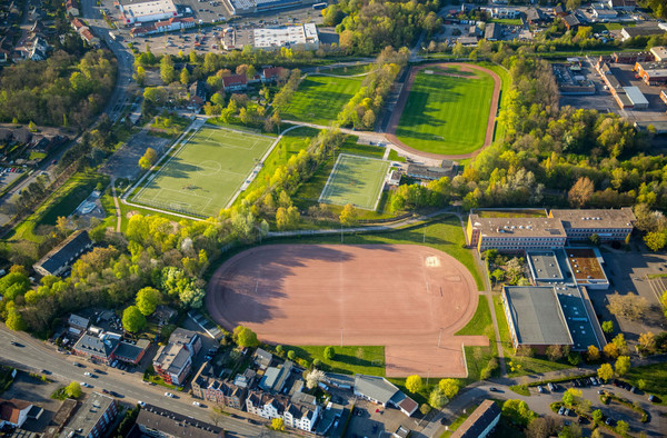 Luftbild Adolf-Brühl-Stadion in Bockum-Hövel