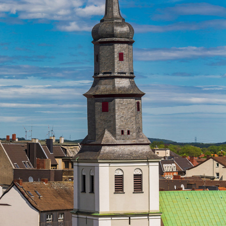 Turmspitze der Lutherkirche