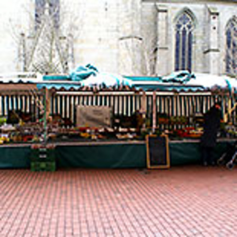 Der Stand von Kraienhemke auf dem Wochenmarkt