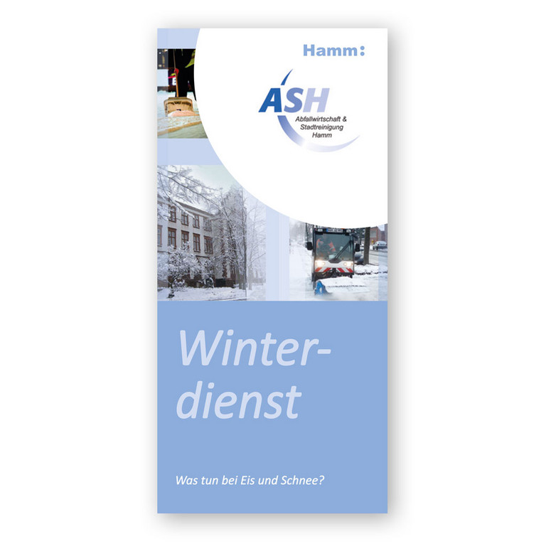 Titelbild der Broschüre "Winterdienst" des ASH