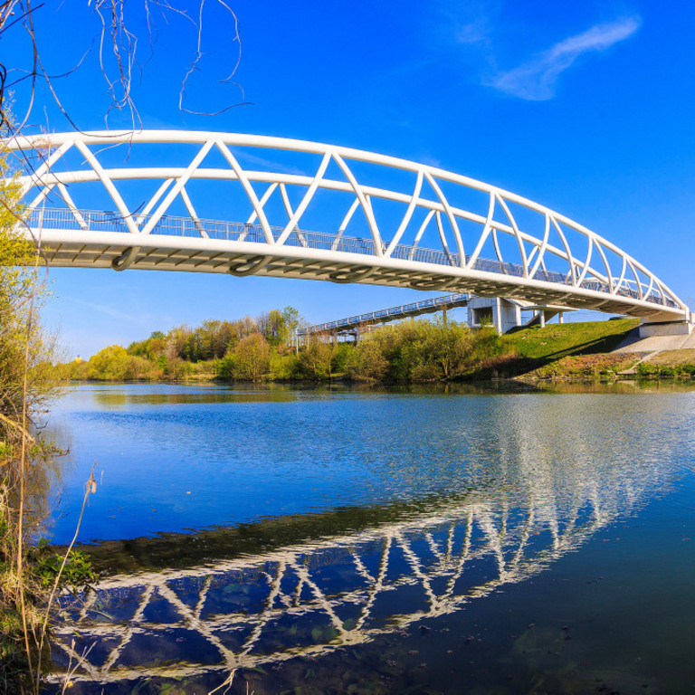 Neue Brücke über der Lippe