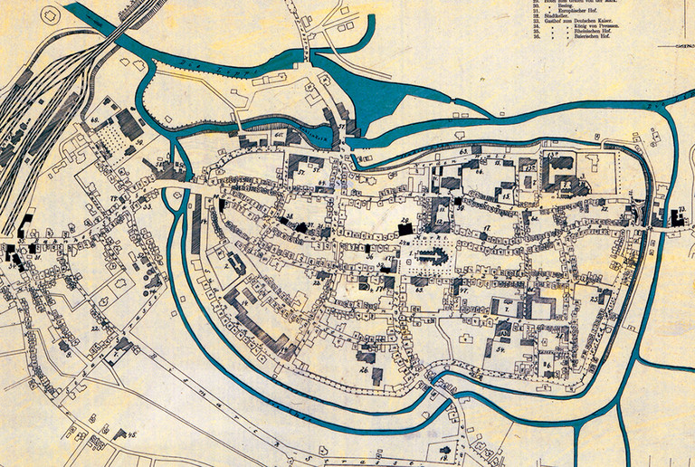 Plan der Stadt Hamm