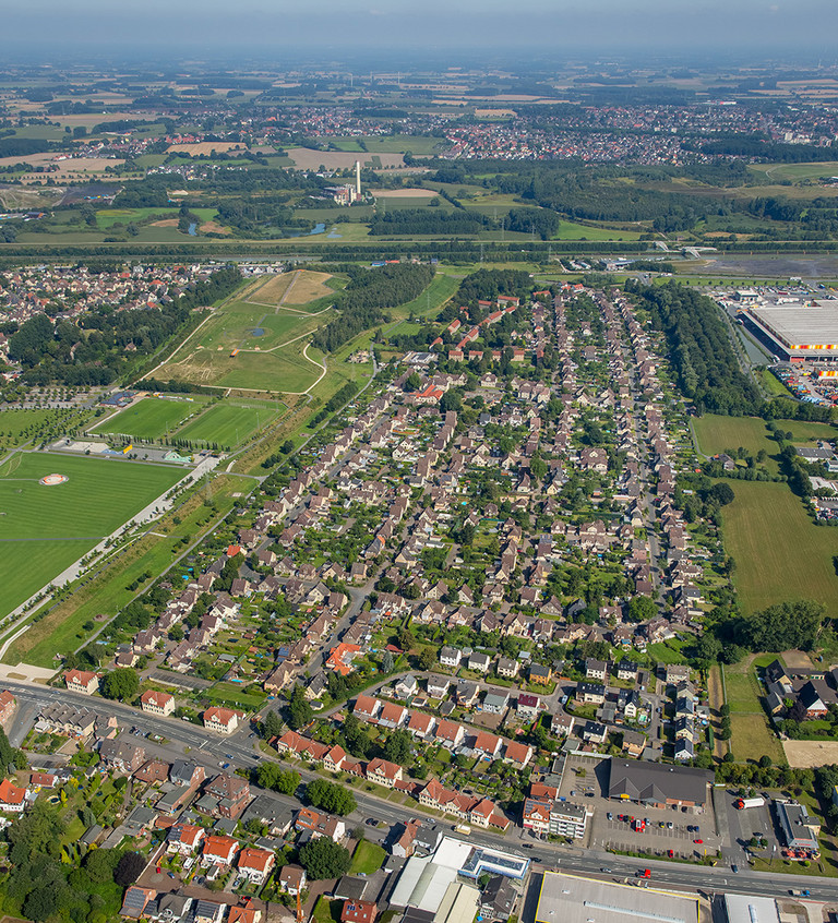 Luftbild der Kolonie Isenbecker Hof, 2016