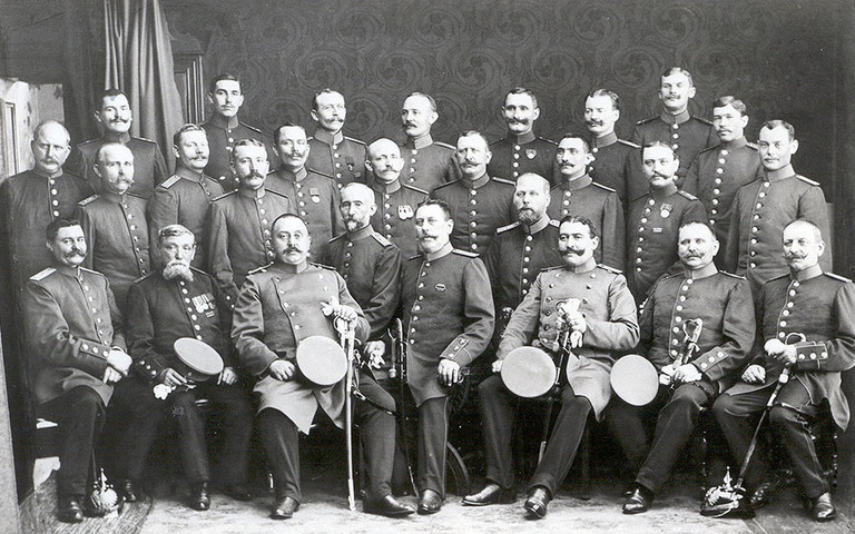 Gruppenbild von Polizisten aus dem Jahre 1908