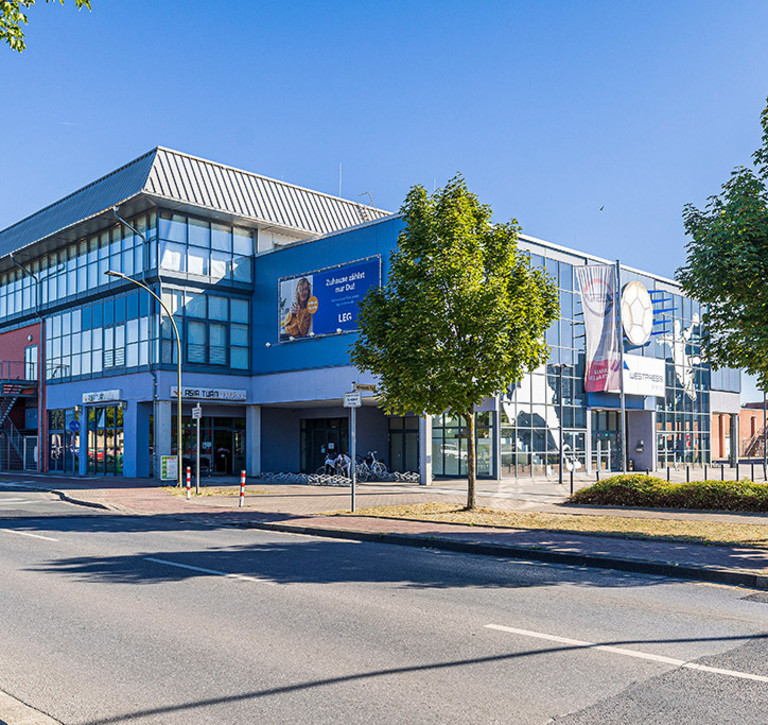 Außenansicht der Westpress-Arena