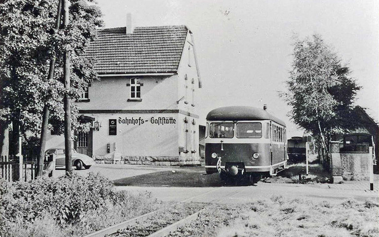 Ein RLE-Triebwagen in Rhynern-West, 1961