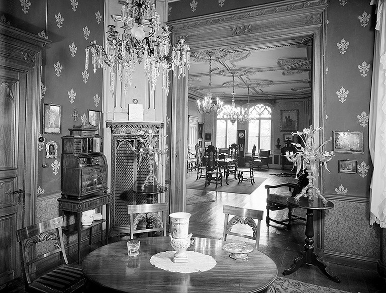 Salon und Speisezimmer im Haus Caldenhof, um 1960 