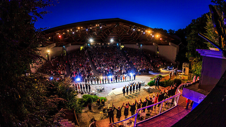 Eine Abendveranstaltung in der Waldbühne Heessen