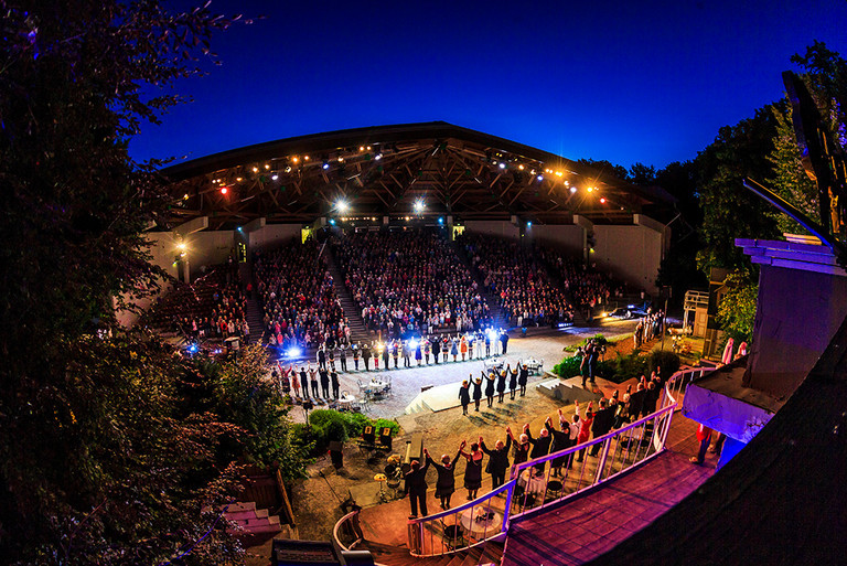 Eine Abendveranstaltung in der Waldbühne Heessen