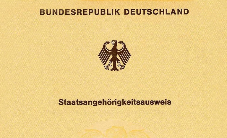 Muster eines Staatsangehörigkeitsausweises