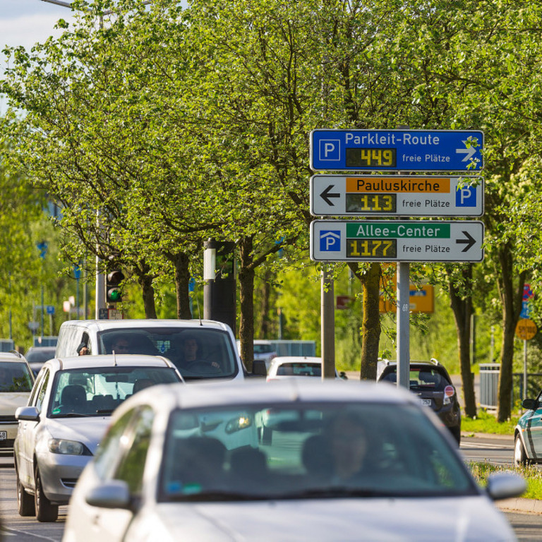 Parkleitsystem an der Münsterstraße