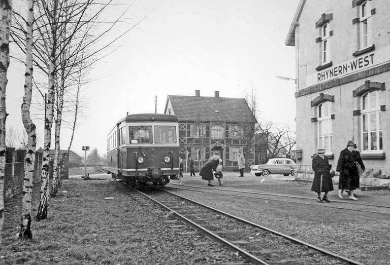 RLE-Triebwagen VT 6 im Kleinbahnhof Rhynern, um 1960