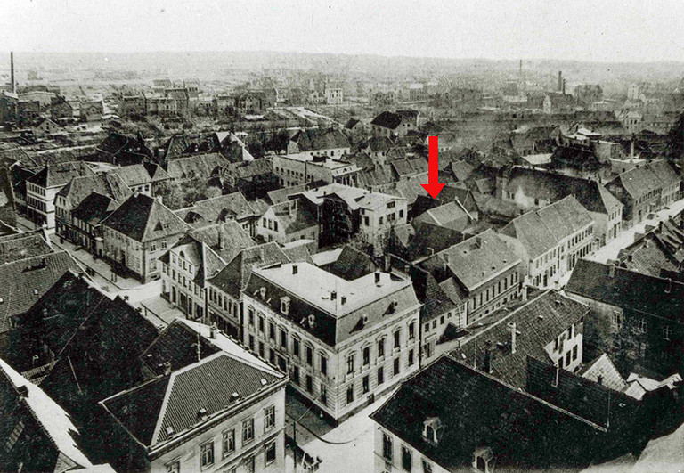 Blick in die Kleine Weststraße (heute Martin-Luther-Straße)