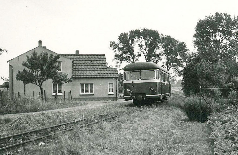 Schmalspurtriebwagen VT 4 bei Rhynern, 1961