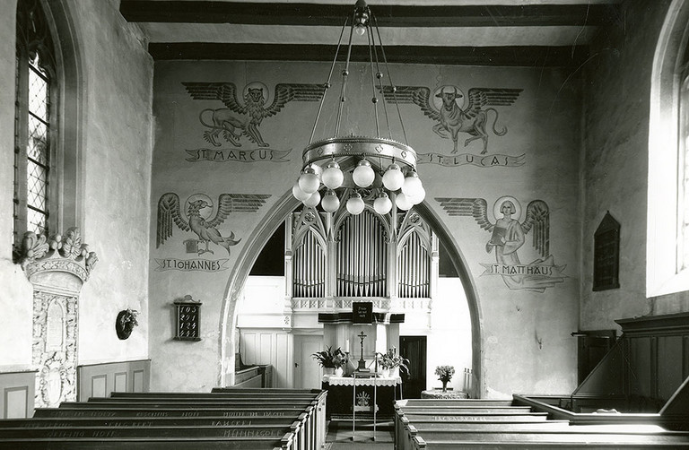 Innenansicht der Uentroper Dorfkirche vor 1965