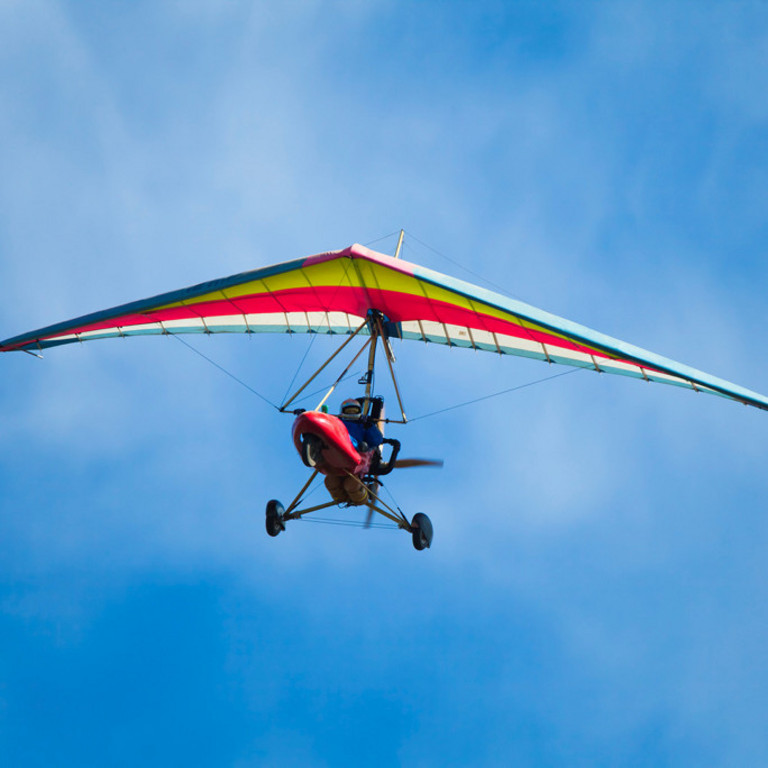 Ultraleichtflugzeug in der Luft