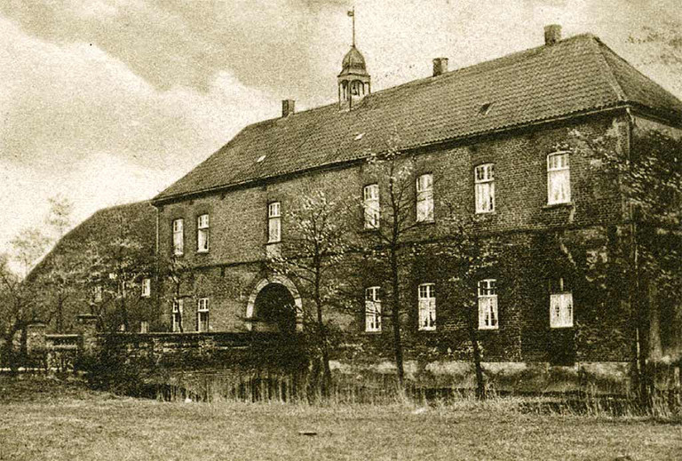 Das Torbogenhaus von Schloss Oberwerries um 1929