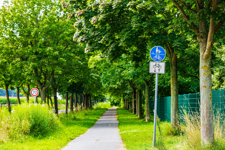 Ein Radweg an der Wambelner Straße in Rhynern 